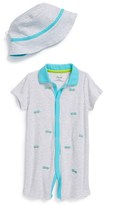 Thumbnail for your product : Little Me 'Cars' Romper & Hat (Baby Boys)