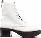 Thumbnail for your product : BY FAR Leather Lace-Up Boots