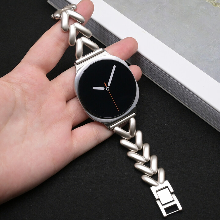 Jaytop Women Stainless Steel Band for Samsung Galaxy Watch 8 40mm 44mm Belt Metal Bracelet Correa for Galaxy Watch 8 Strap Accessories
