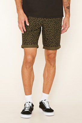 Forever 21 FOREVER 21+ Leopard Print Cotton Shorts