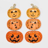 Thumbnail for your product : SUGARFIX by BaubleBar "Stacked Jacks" Halloween Statement Earrings - Orange