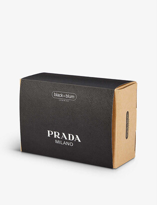 Prada X Black + Blum silver tone logo lunch box