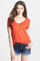 Thumbnail for your product : Three Dots Scoop Neck Slub Linen Tee