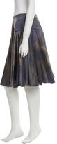 Thumbnail for your product : Piazza Sempione Printed Silk Flare Skirt