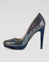 Thumbnail for your product : Cole Haan Chelsea High Sequin Pump, Smoke Oil Spill