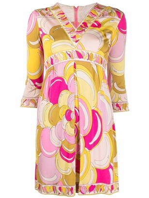 PUCCI Pre-Owned 1970s Abstract Print Silk Dress