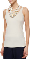 Thumbnail for your product : Eileen Fisher Leisure Long Stretch Silk Camisole, Bone