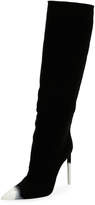 Thumbnail for your product : Tom Ford Knee-High Canvas 105mm Boot, Dark Blue