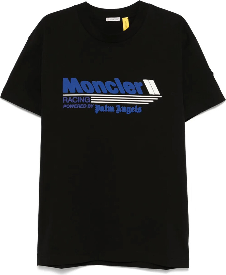 Palm Angels x Moncler logo-appliqué T-shirt