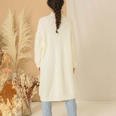 Thumbnail for your product : Cara & The Sky Women's Stevie Maxi Cable Cardigan Winter White
