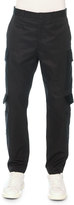 Thumbnail for your product : Alexander McQueen Cargo Pants with Velvet Flaps, Black