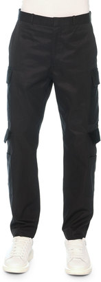 Alexander McQueen Cargo Pants with Velvet Flaps, Black