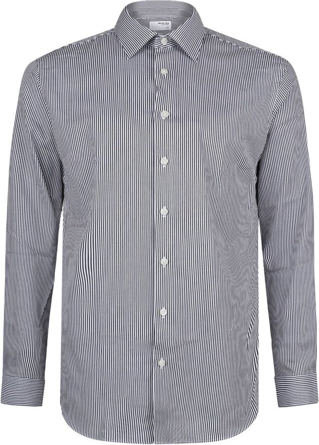 Selected Striped Button-Up Shirt