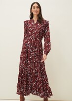 Thumbnail for your product : Phase Eight Helen Abstract Feather Print Midaxi Dress