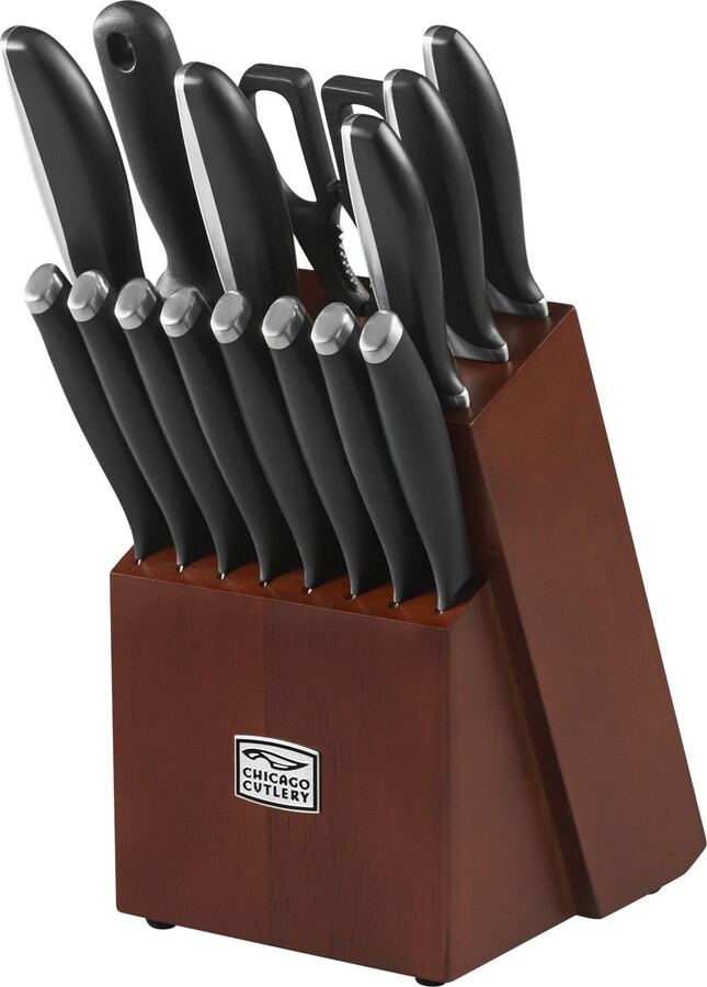 Chicago Cutlery Avondale 16-Piece Kitchen Knife Set with Wood Block