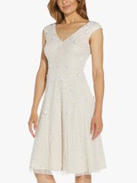 Thumbnail for your product : Adrianna Papell Floral Bead Cocktail Dress, Ivory