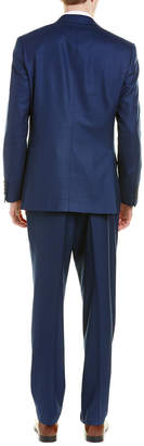 Brioni Wool Suit With Flat Front Pant