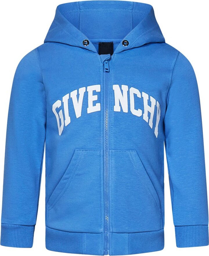 Givenchy Kids Logo Printed Zip-Up Hoodie