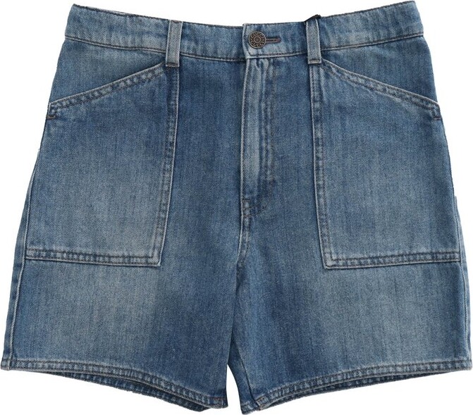 Gucci Children Logo Patch Denim Shorts