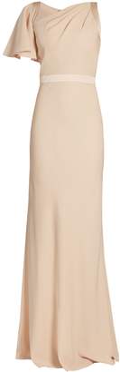 Alexander McQueen Asymmetric one-shoulder crepe gown