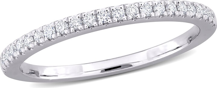 Created Forever 1/5ct TW Lab-Grown Diamond Semi-Eternity Anniversary Ring in 14k White Gold
