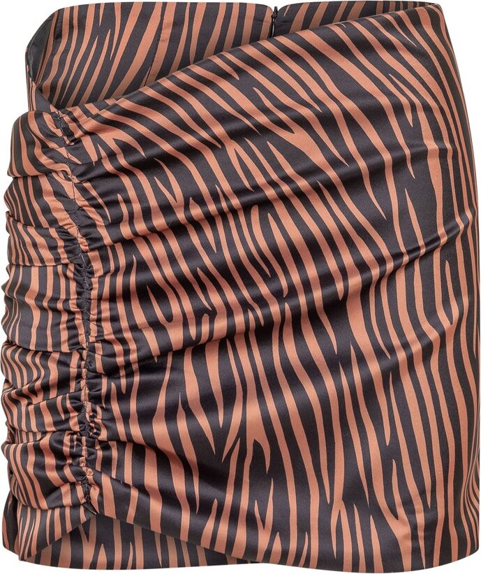 Nineminutes Ruched Patterned Skirt
