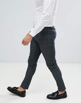 ASOS DESIGN smart skinny jeans in raw gray