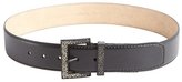 Thumbnail for your product : Vince Camuto black leather pebbled buckle belt