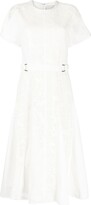 Lace-Panelled Cotton Midi Dress 