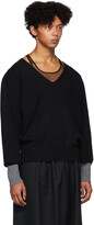 Thumbnail for your product : Random Identities Black Morse Code Sweater