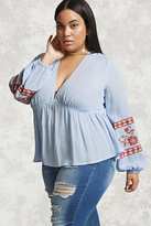 Thumbnail for your product : Forever 21 Plus Size Embroidered Top