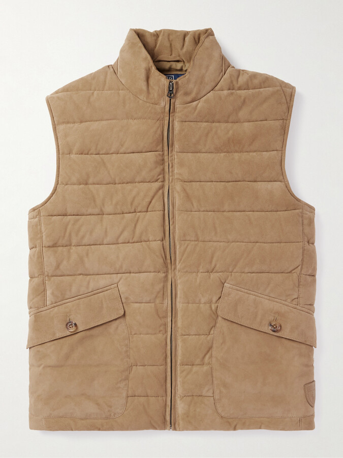 Suede Mens Vest Quilted | ShopStyle