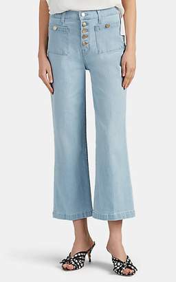 J Brand Women's Joan High-Rise Wide-Leg Crop Jeans - Blue