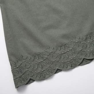 Uniqlo WOMEN Cotton Embroidery 3/4 Sleeve Blouse