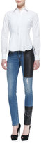 Thumbnail for your product : McQ Faux-Leather Patch Skinny Jeans