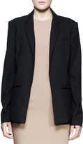 Thumbnail for your product : Alexander Wang Oversized Open-Front Stretch-Wool Blazer