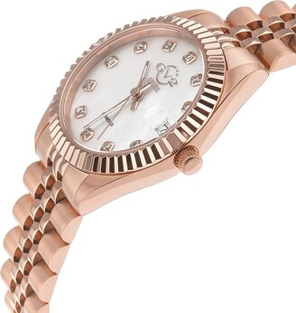 GV2 Naples Rose Goldtone Stainless Steel & Diamond Bracelet Watch