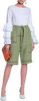 Thumbnail for your product : J.W.Anderson Tie-front Patchwork Linen Shorts