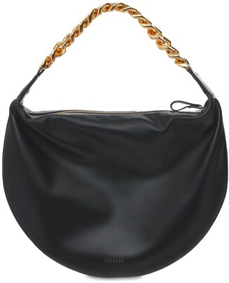 Versace Leather Hobo Bag W/chain Strap