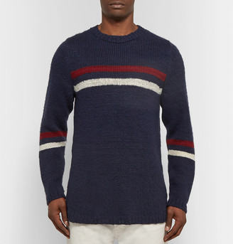 The Elder Statesman Slim-Fit Striped Cashmere Sweater