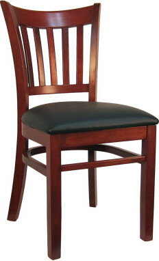 H&D Restaurant Supply, Inc. Upholstered Slat back Side chair
