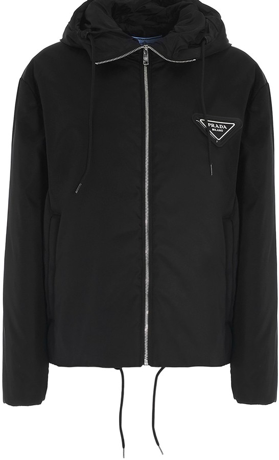 Prada Logo Hooded Jacket - ShopStyle
