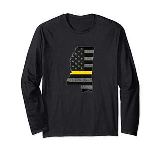 Mississippi 911 Thin Yellow Line Emergency Police Dispatcher Long Sleeve T-Shirt