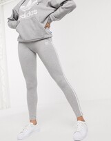 Thumbnail for your product : adidas adicolor three stripe leggings in grey heather