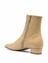 Thumbnail for your product : BY FAR Este ostrich-effect ankle boots