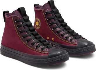 Leather low trainers Converse Burgundy size 41.5 EU in Leather - 32817763