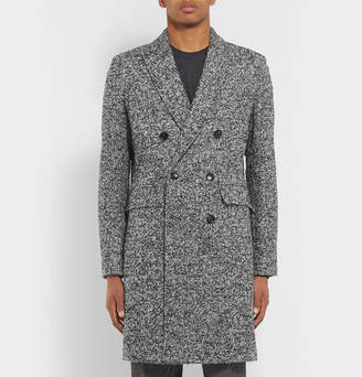 Mr P. - Double-breasted Boucle Overcoat - Gray