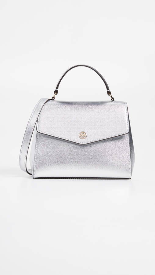 Tory Burch Robinson Metallic Small TopHandle Satchel ShopStyle