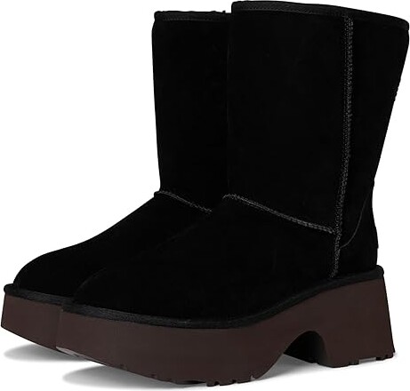 UGG Classic Short New Heights Women's Boots Black : 9 B - Medium, Shearling/Synthetic