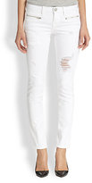 Thumbnail for your product : True Religion Victoria Distressed skinny Moto Jeans